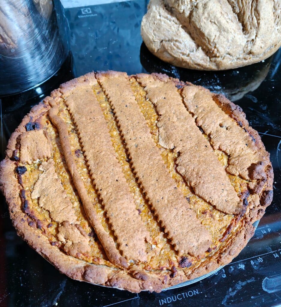 crostata Zucca & Noci
Paner ai 4 cereali
Tortelli di zucca & fichi (color rapa)